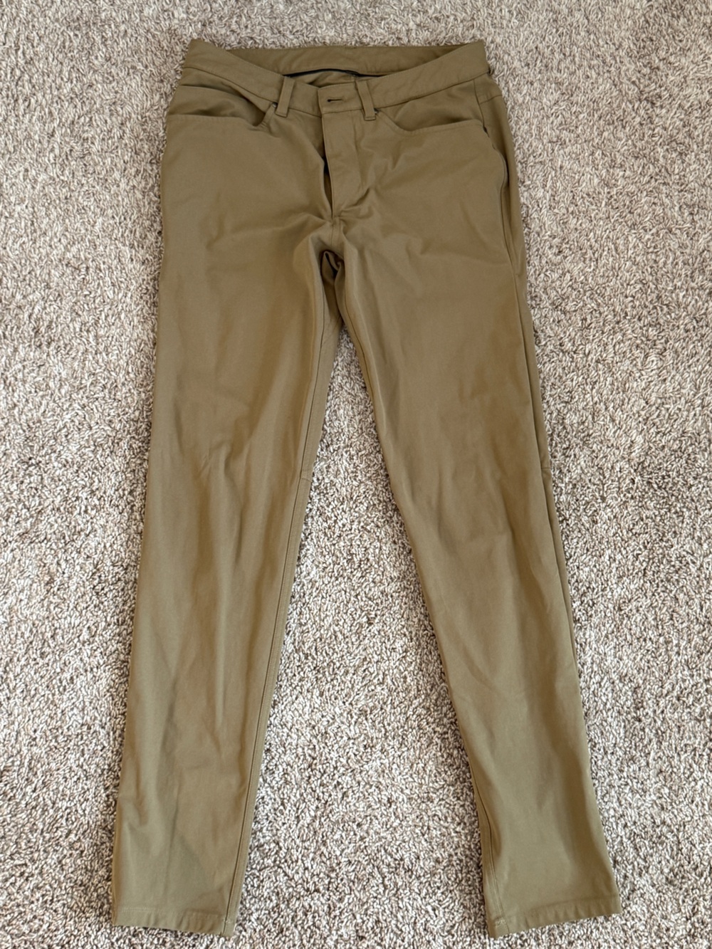 Men's Slim Stretch Pants in Olive